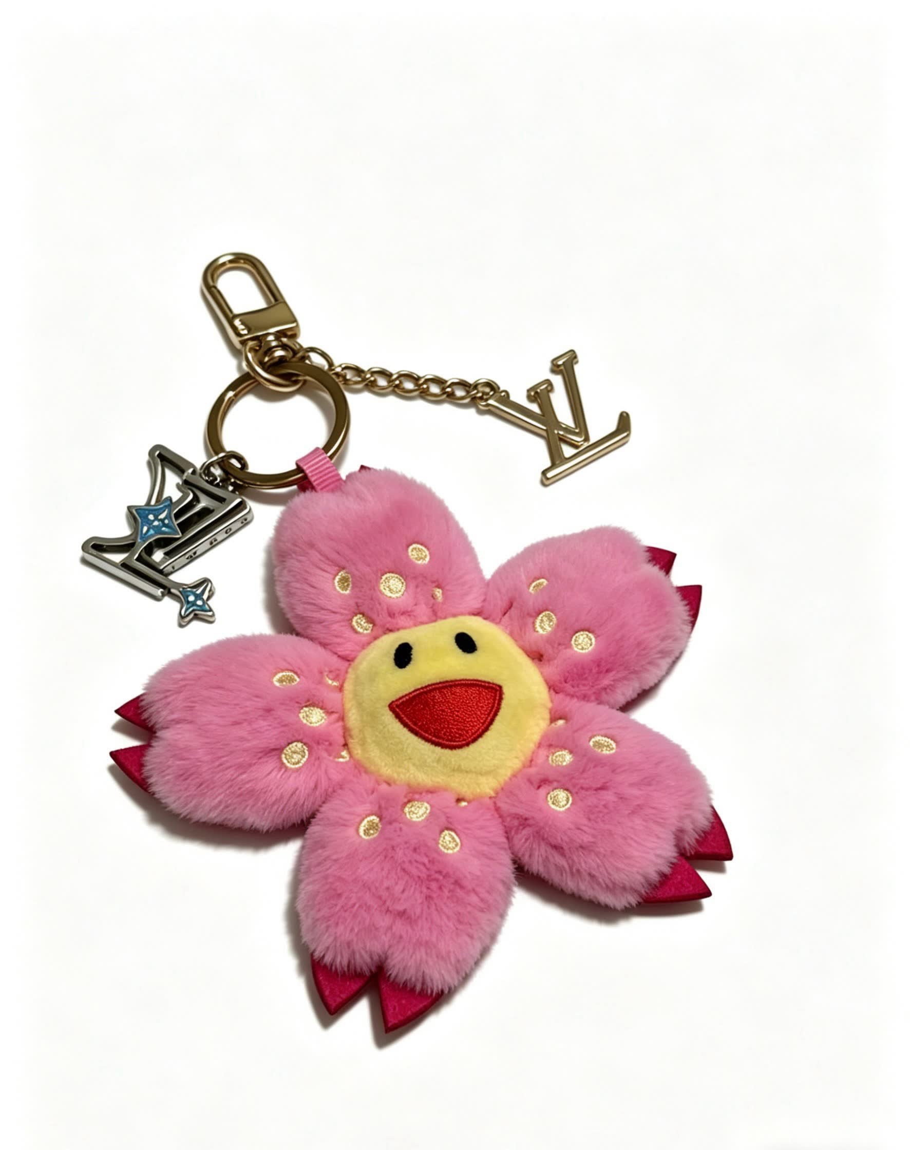 Louis Vuitton Pink Flower Keychain